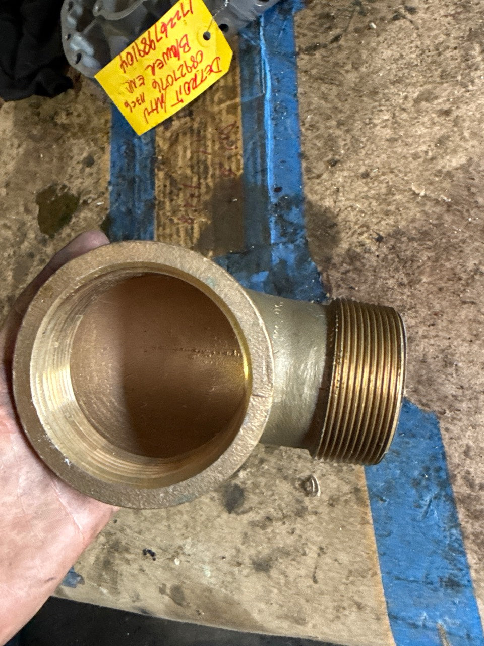 Detroit Diesel MTU 08927076 Bronze 90° Street Elbow Blower End Fitting - Used