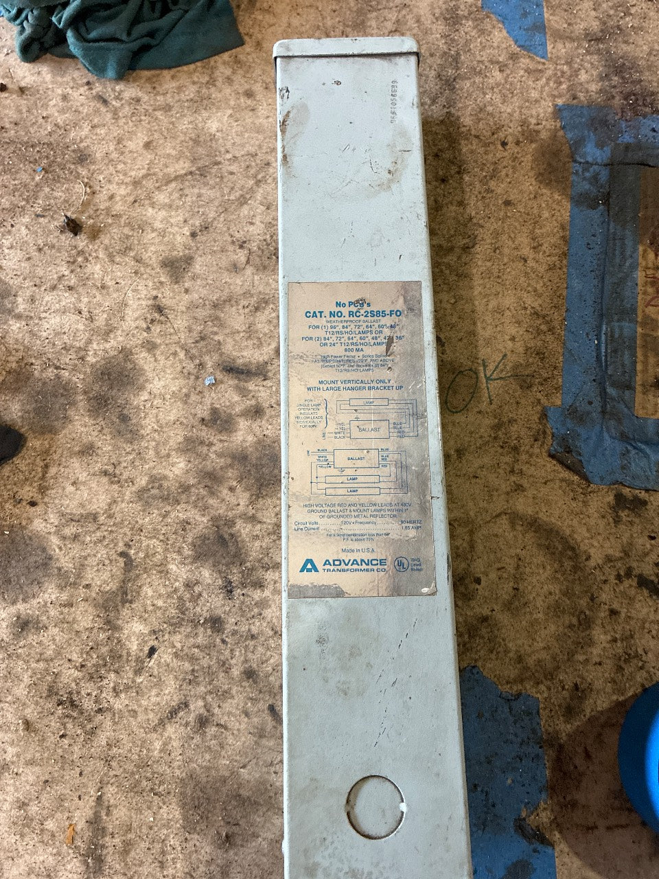 Advance RC-2S85-FO Weatherproof Fluorescent Ballast 120V - Used