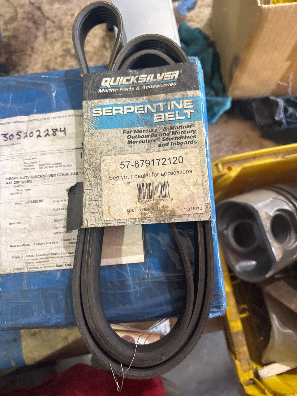 Quicksilver 57-879172120 Serpentine Belt 8PK1810 for Mercury MerCruiser Sterndrive/Inboard - New