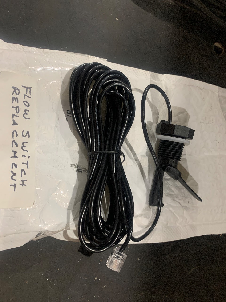 Marine Flow Switch Replacement - Paddle-Style with RJ Connector Lead - New