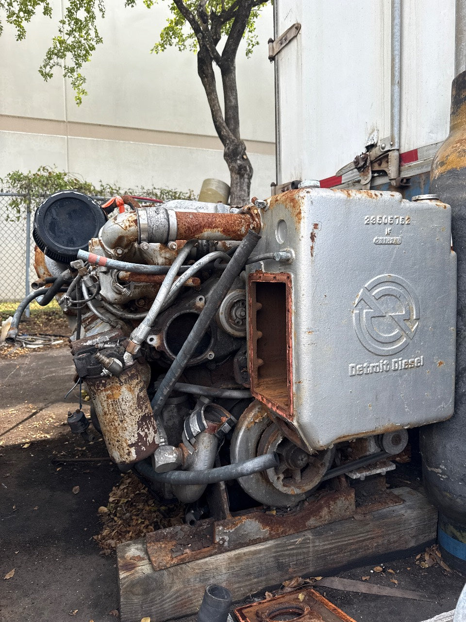 Detroit Diesel 8V92TA Twin Turbo Marine Diesel Engine with Transmission - Used Core