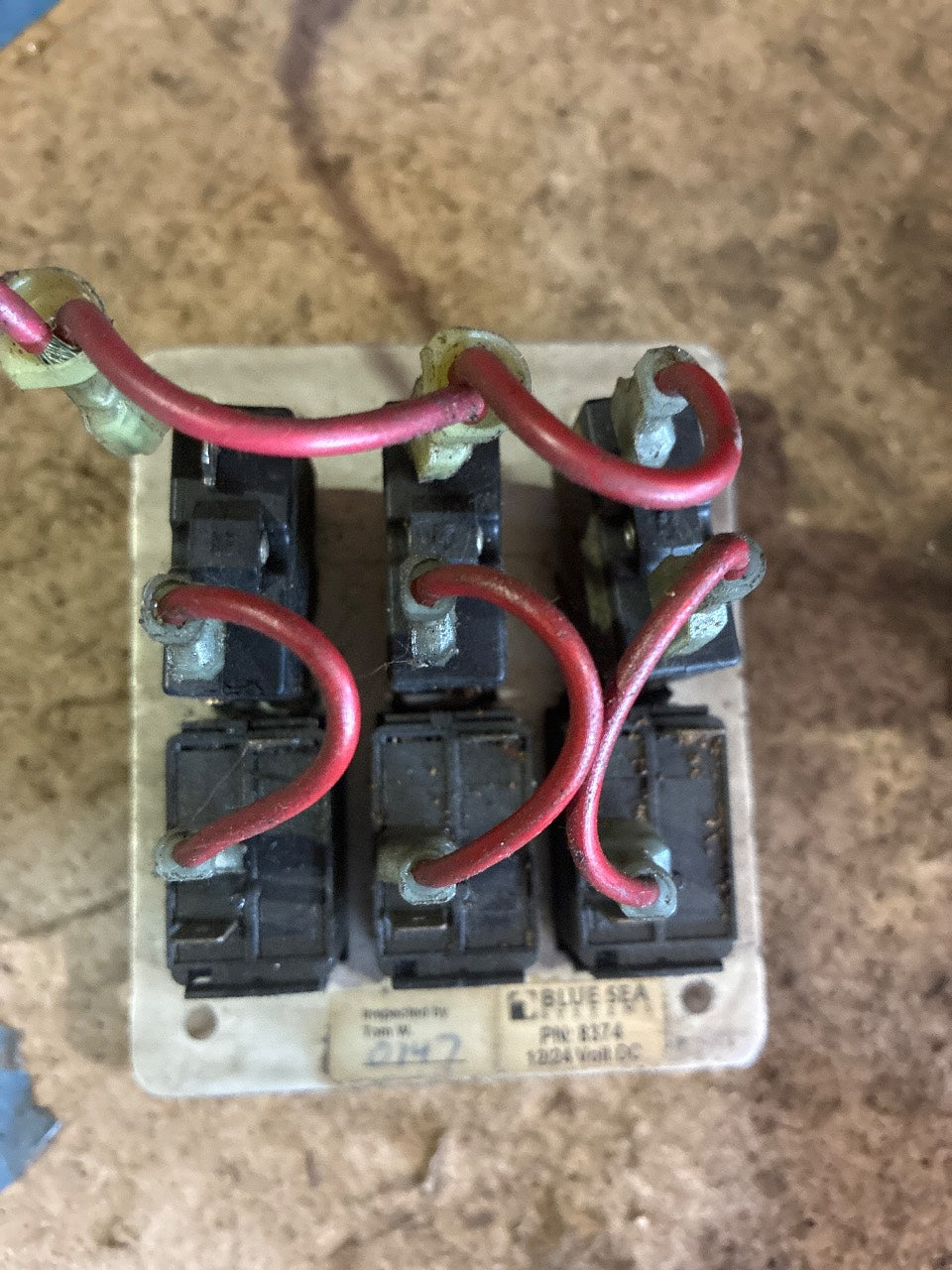 Blue Sea Systems 8374 3-Position Water Resistant DC Distribution Toggle Switch Panel 12/24V - Used