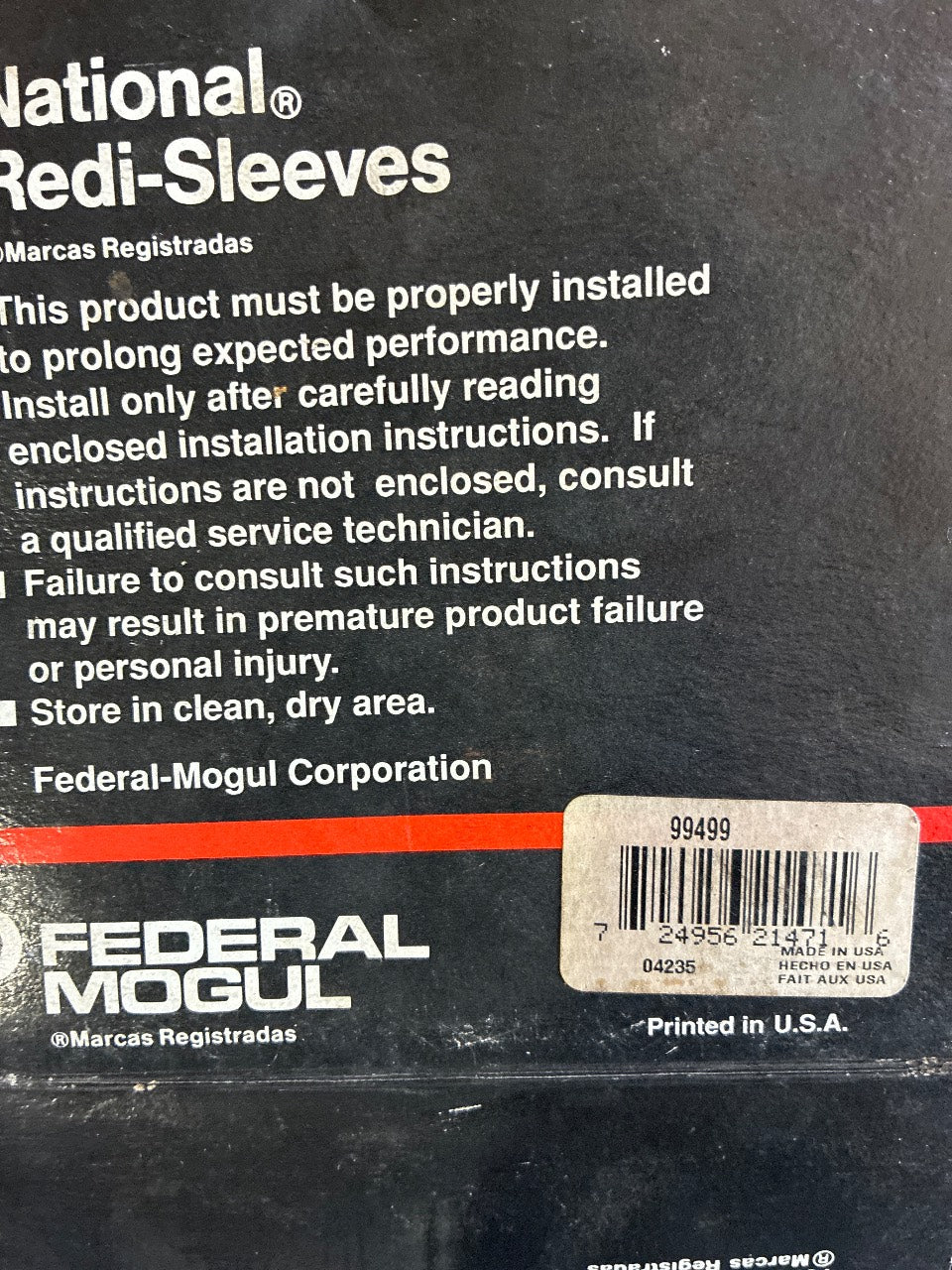 National Federal-Mogul 99499 Redi-Sleeve Shaft Repair Sleeve