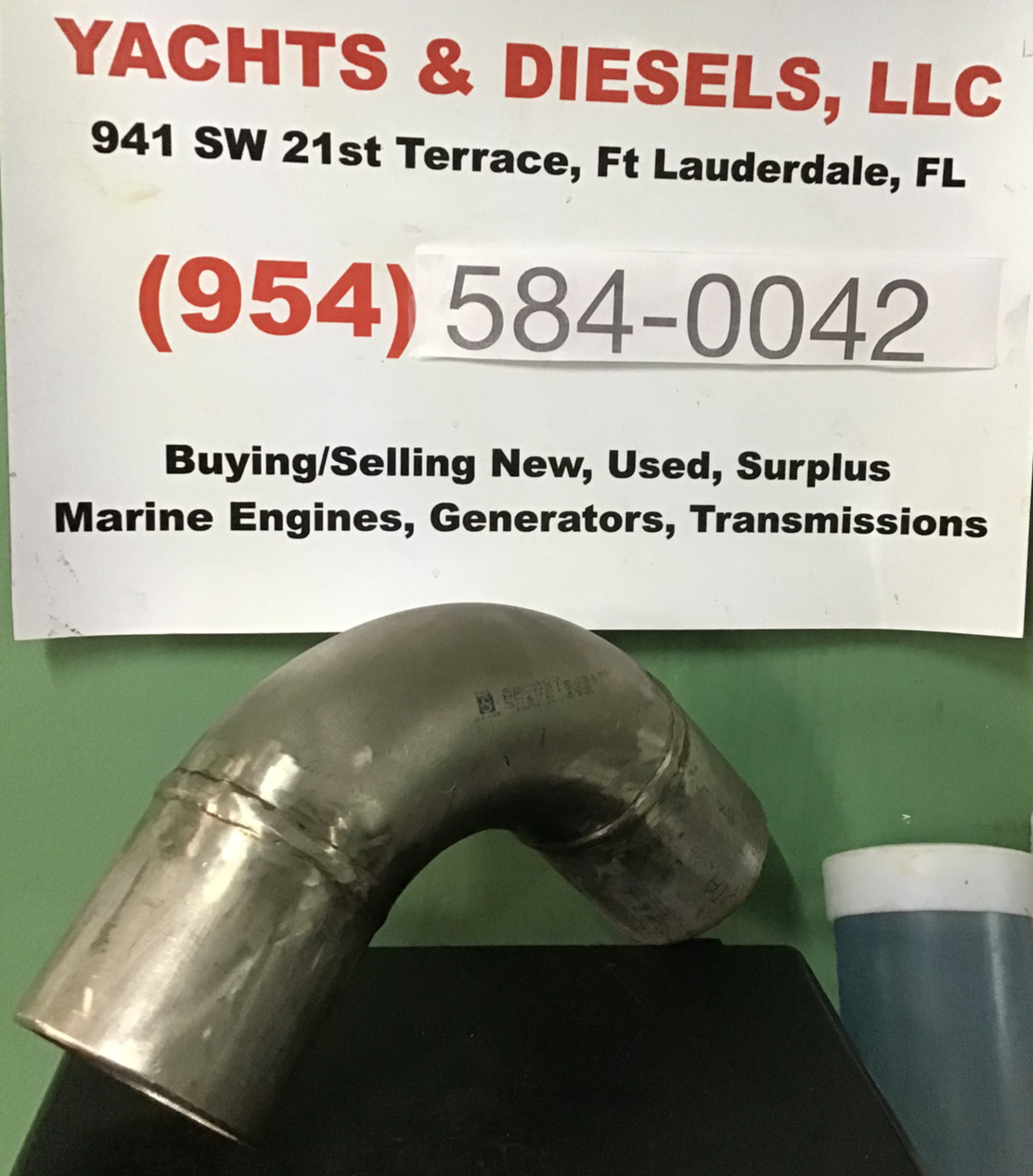 834292 VOLVO PENTA / OEM AQD2B MD6A MD1B MD6 MD7 STAINLESS EXHAUST ELBOW NEW