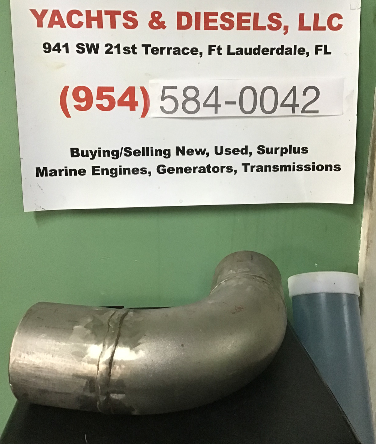 834292 VOLVO PENTA / OEM AQD2B MD6A MD1B MD6 MD7 STAINLESS EXHAUST ELBOW NEW