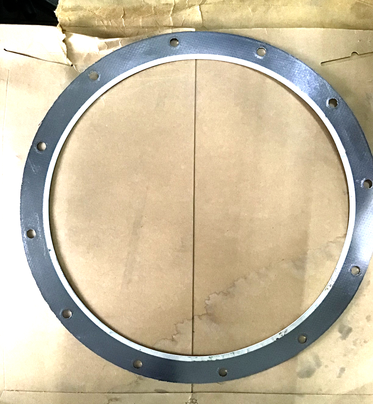 1W-7580, 1W7580 CATERPILLAR OEM GASKET 14.25" ID 12-HOLE BOLT CIRCLE 16.14" OD