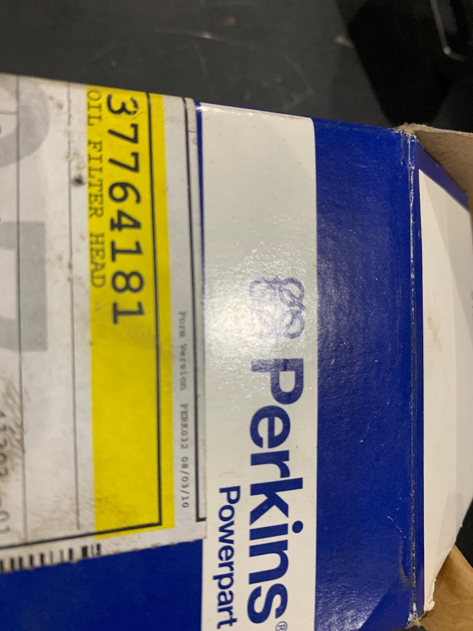 Perkins 37764181 Oil Filter Head for A4.212 / A4.236 / A4.248 Engines - New