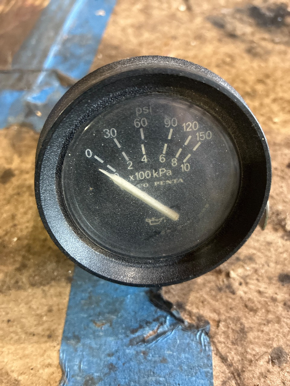 Volvo Penta 873187 Oil Pressure Gauge 0-150 PSI 12V 52mm - Used