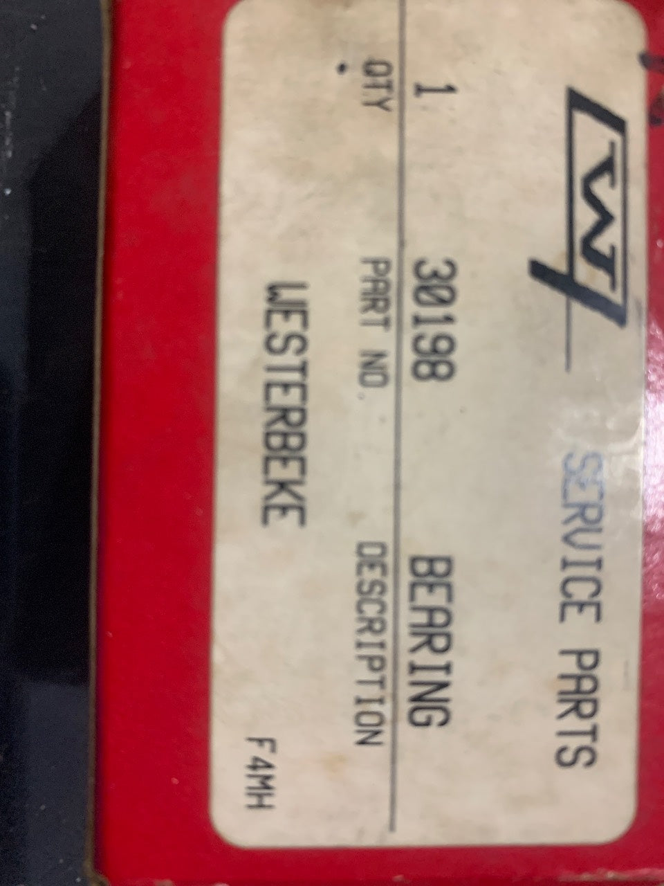 Westerbeke 30198 Bearing for F4MH Marine Diesel - New