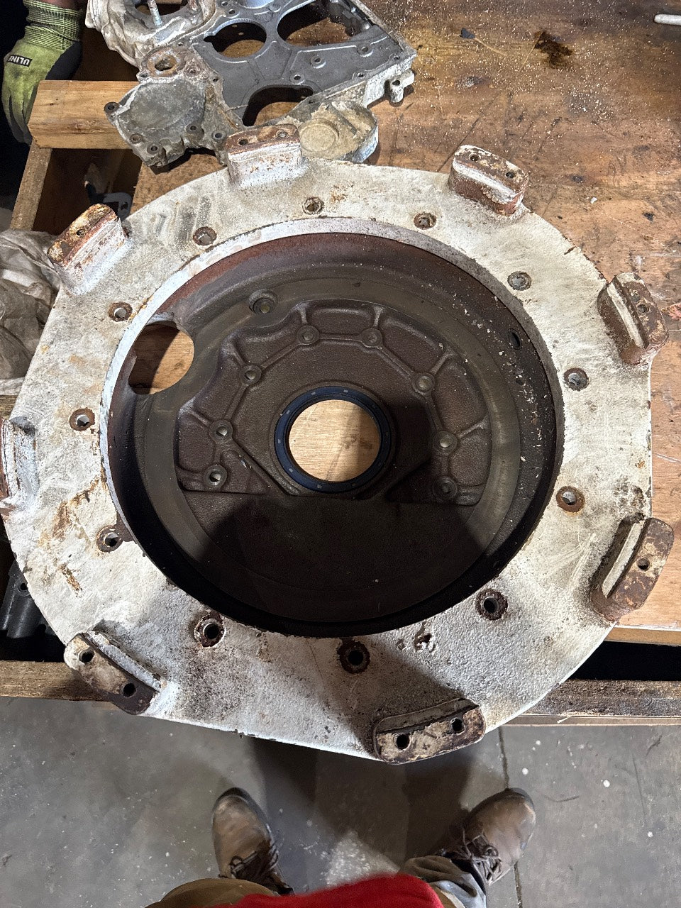 Volvo Penta 8.1 Flywheel Housing / Bellhousing with Integrated Engine Mount Feet - Used