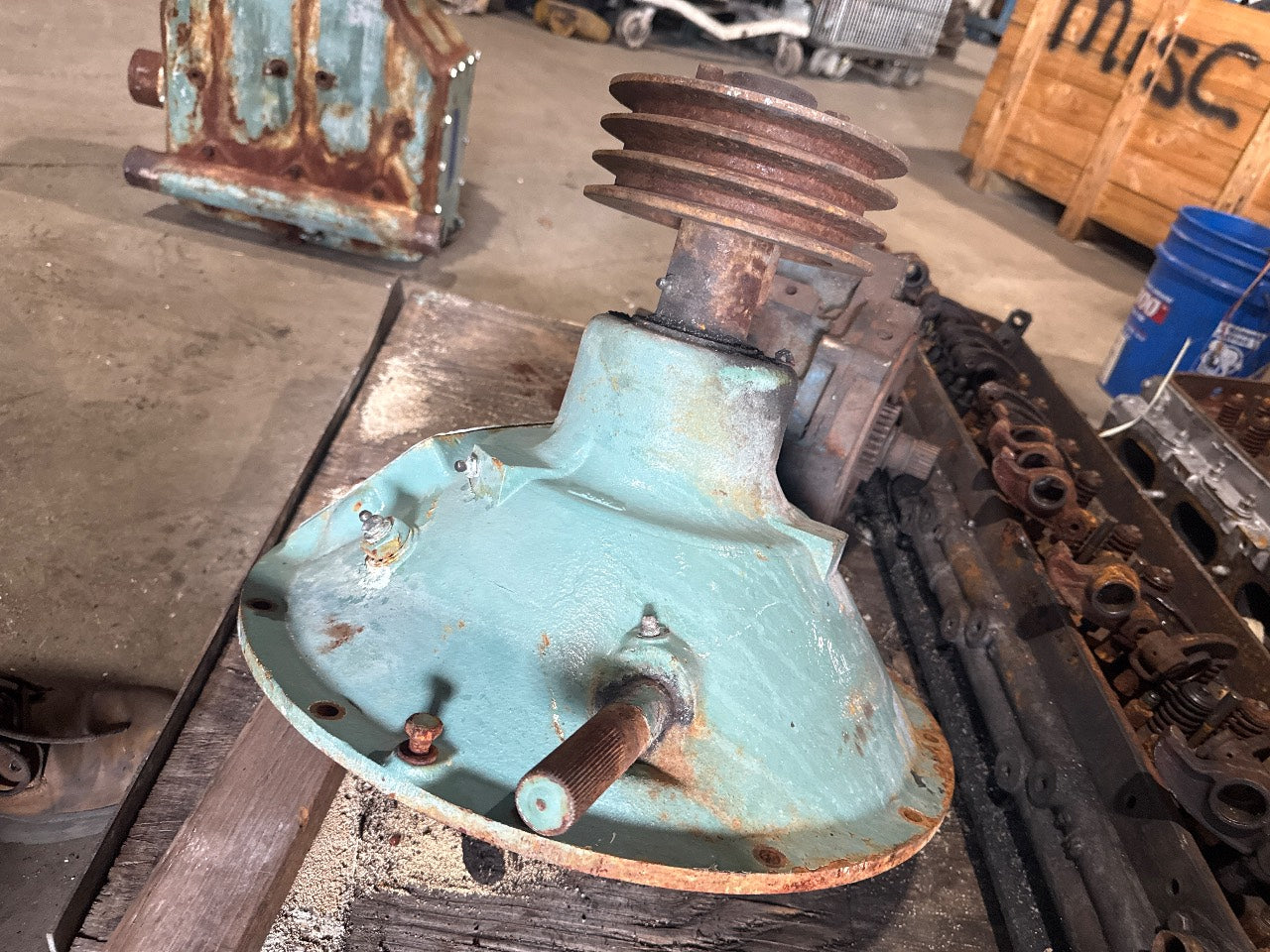 Twin Disc SP111HP3 Non-Adjustable Over-Center PTO Clutch Assembly with Flywheel & V-Belt Pulley - Used