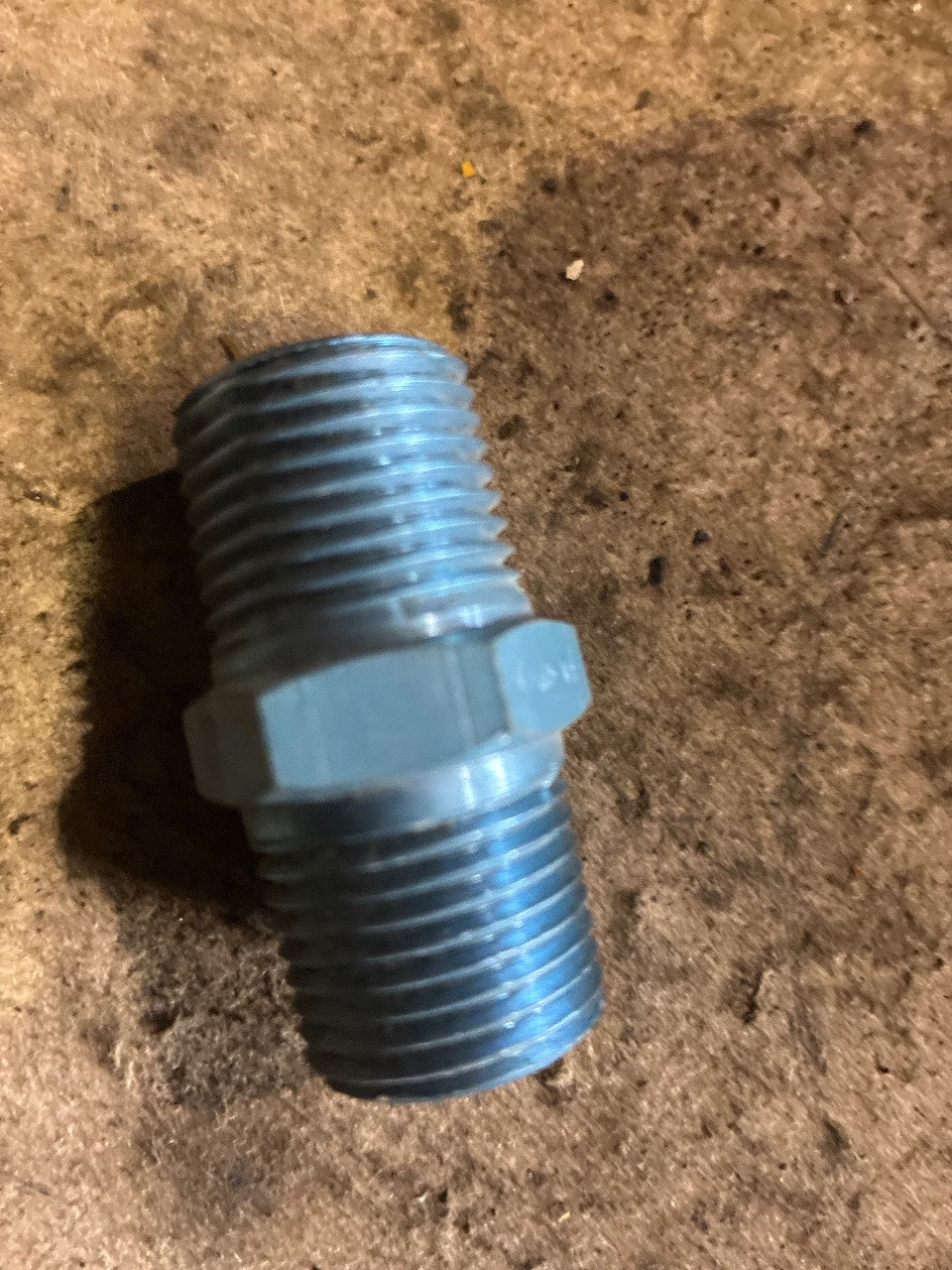 1/2 in. NPT x 1/2 in. NPT Hex Nipple Zinc-Plated Steel Pipe Fitting - Used