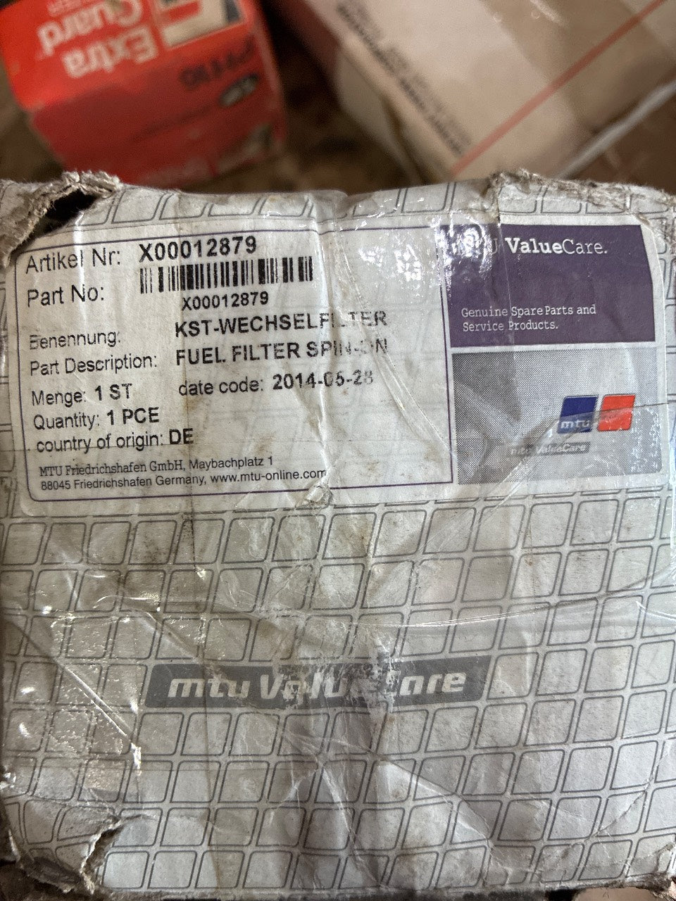 MTU X00012879 Spin-On Fuel Filter ValueCare - New