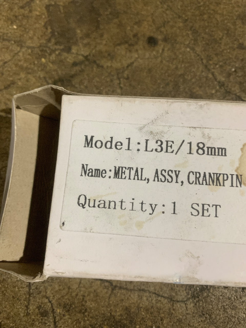 Mitsubishi L3E Connecting Rod Bearing Set (Crankpin Metal Assy) 18mm - New