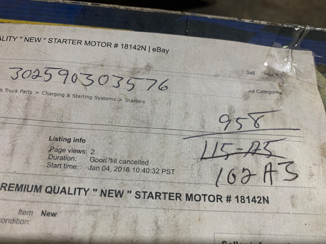 Aftermarket 18142N New 12V OSGR Starter Motor for Kubota / Denso-Style Diesel Applications - New