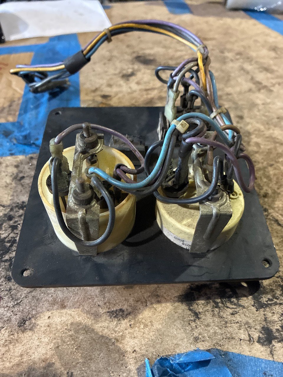 Kohler Marine Generator Remote Start/Stop Instrument Panel with Oil Pressure & Water Temp Gauges - Used