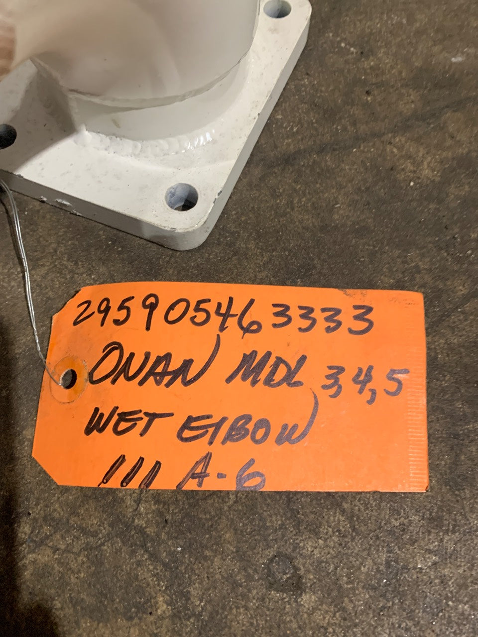 Onan 155-3261-02 Wet Mixing Exhaust Elbow for MDL 3/4/5 Marine Genset - Used