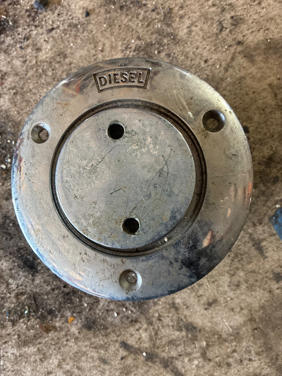 Perko Chrome Bronze "DIESEL" Deck Fill Fitting - Used (Cap Missing)