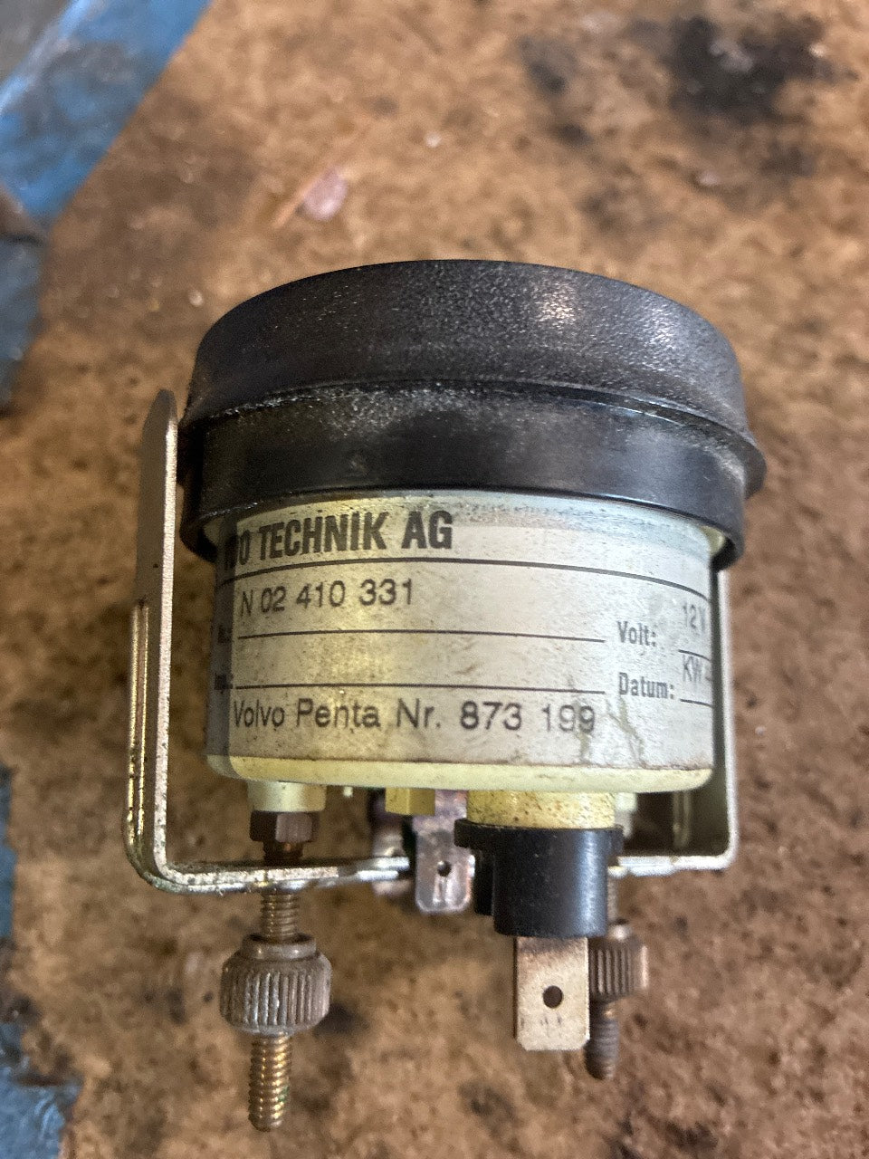 Volvo Penta 873199 Marine Voltmeter Gauge 12V 8-16V 52mm - Used