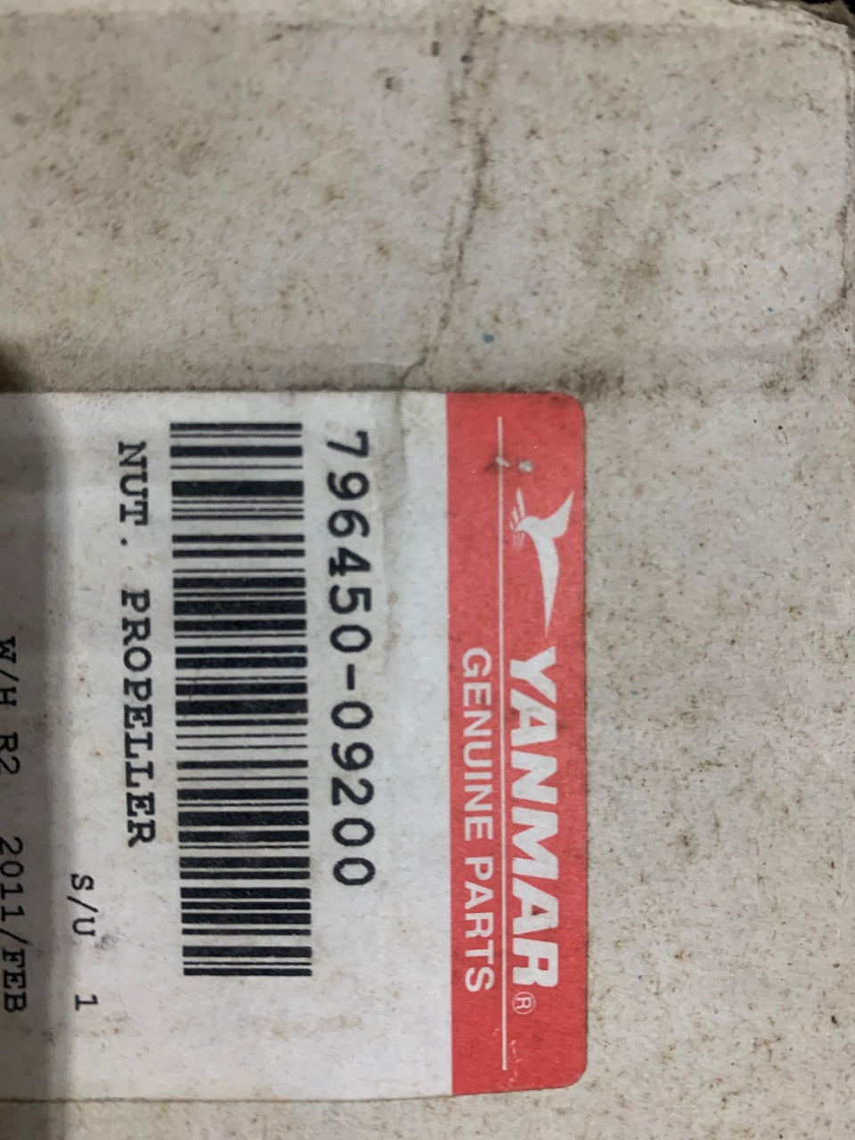 Yanmar 796450-09200 Propeller Cone Nut - New