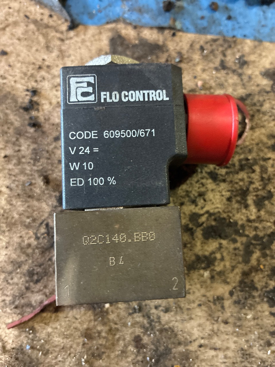 Flo Control 609500/671 24VDC Solenoid Valve with 02C140.BB0 Brass Body - Used