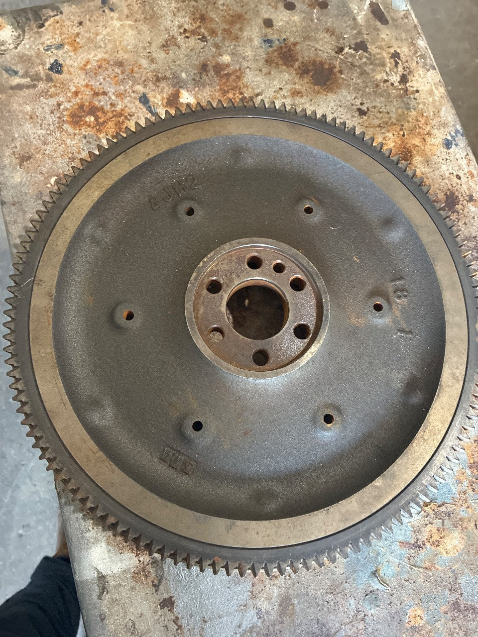 Yanmar 4JH2 Flywheel with Ring Gear and Drive Plate - Used