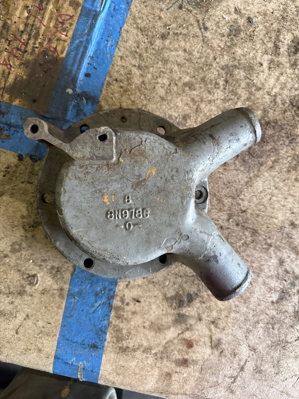 Caterpillar 8N9786 Heat Exchanger End Cap Bonnet for CAT 3208 Marine - Used