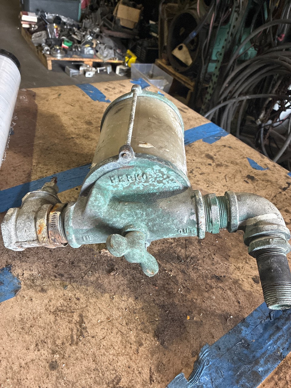 Perko 493 Series Bronze Raw Water Sea Strainer with Glass Bowl - Used