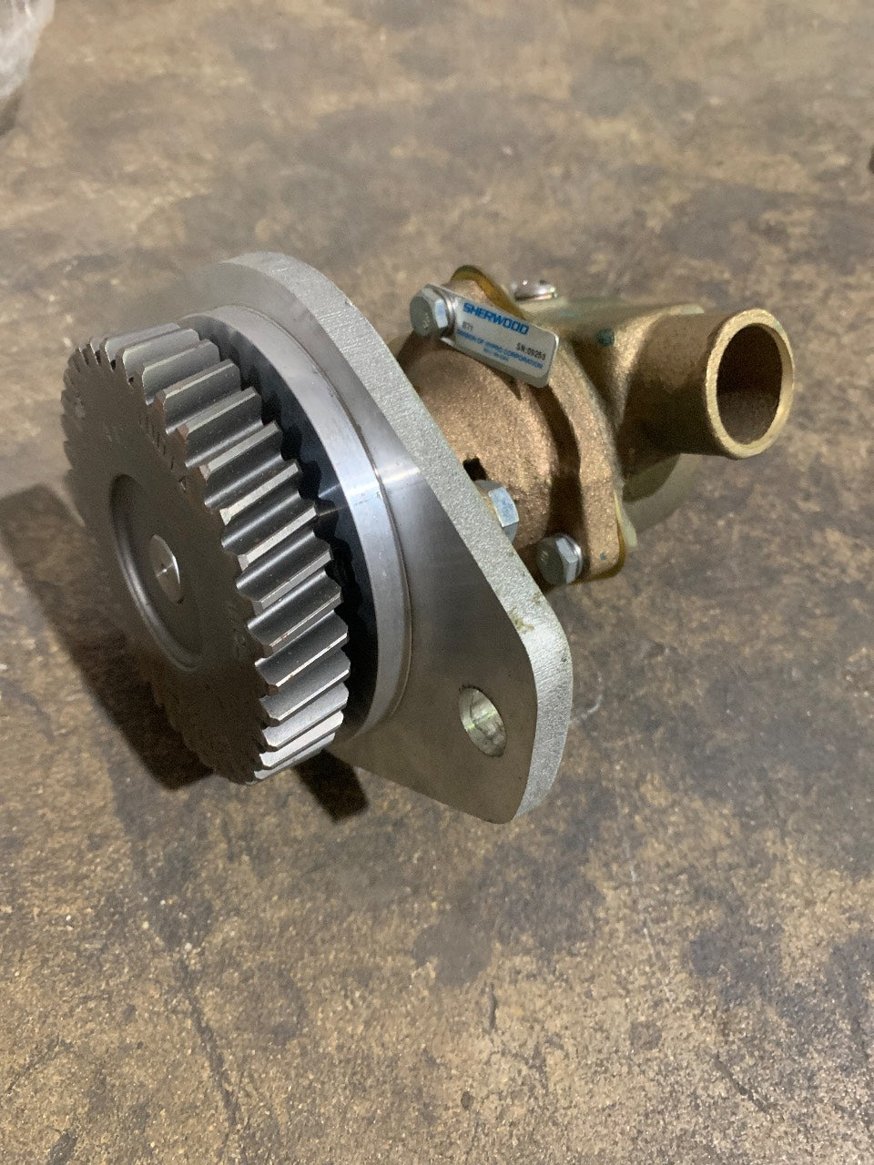 Sherwood M71 Raw Water Pump with Cummins 3967612 Gear for Cummins 4B/6B - Used