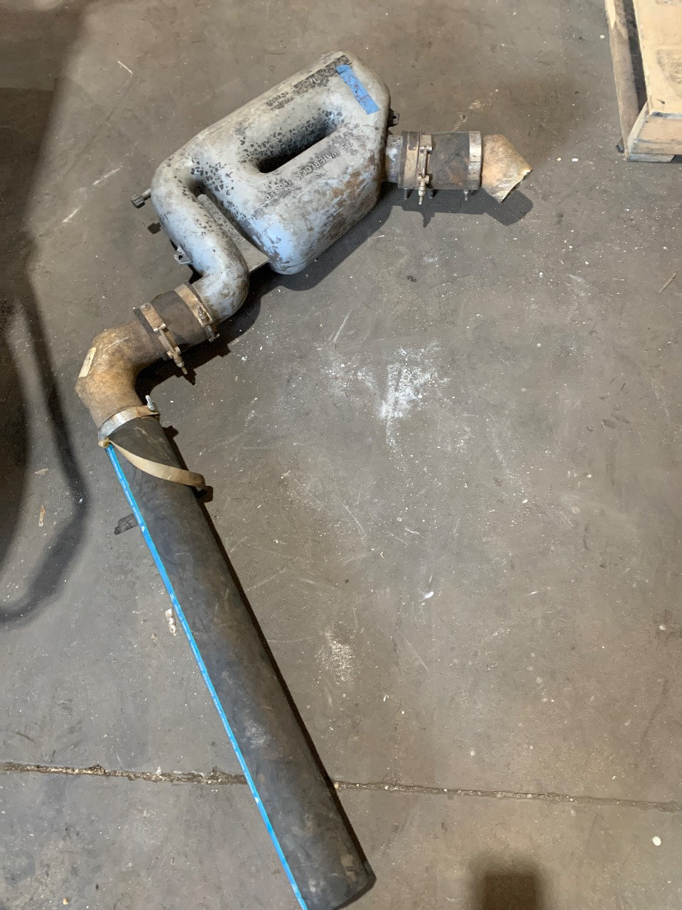 Vetus WLOCKLP75 Plastic Waterlock Muffler 75mm with Exhaust Hose & Hump Hose - Used