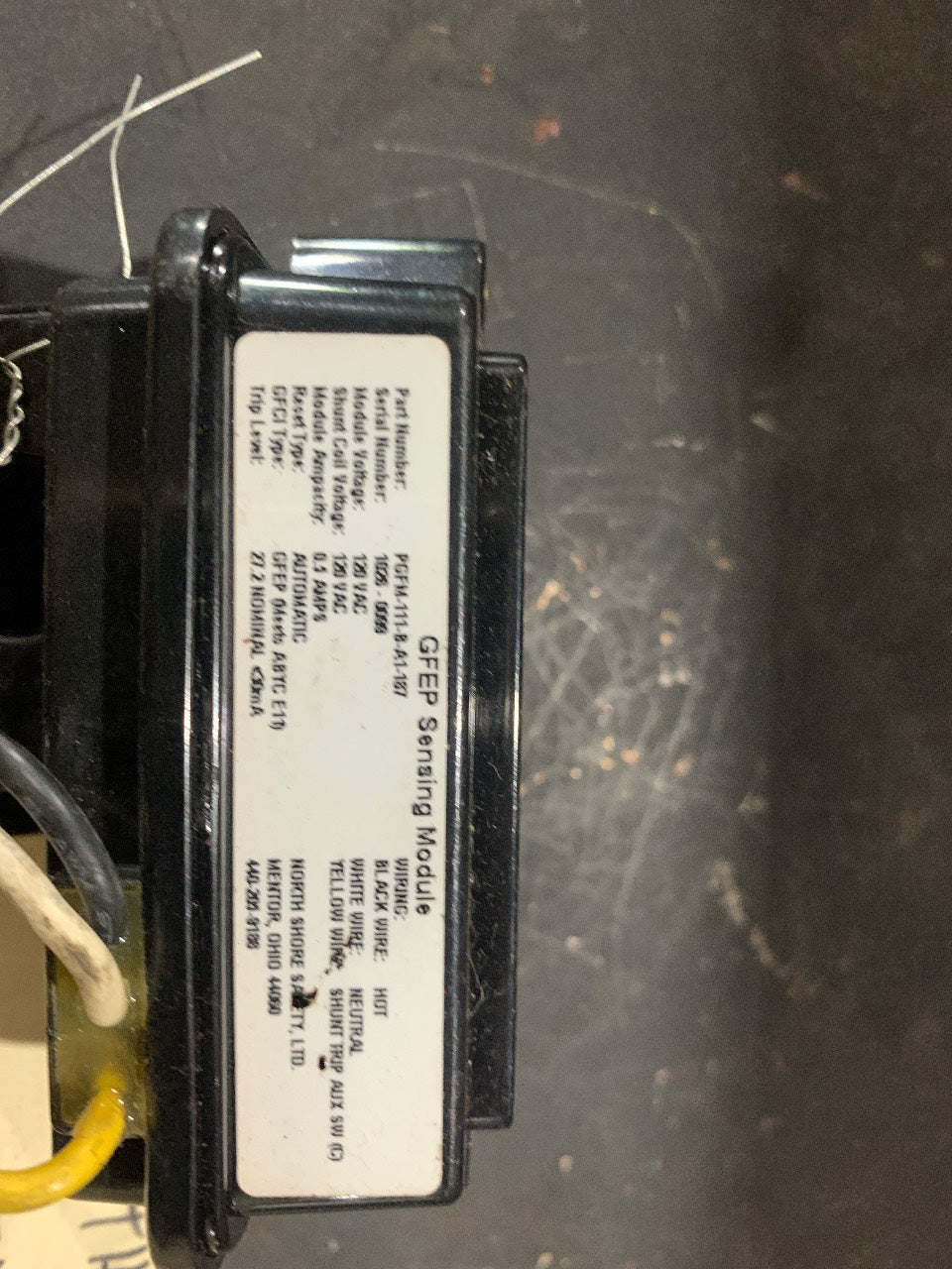 North Shore Safety PGFM-111-B-A1-187 GFEP Ground Fault Sensing Module 120VAC - Used
