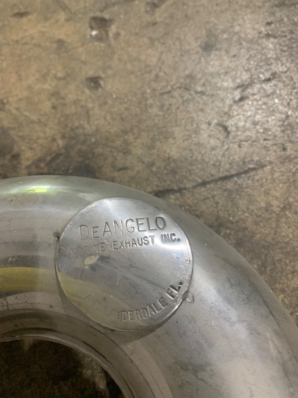 DeAngelo Marine Exhaust Stainless Turbo Riser Elbow with Water Injection - Used