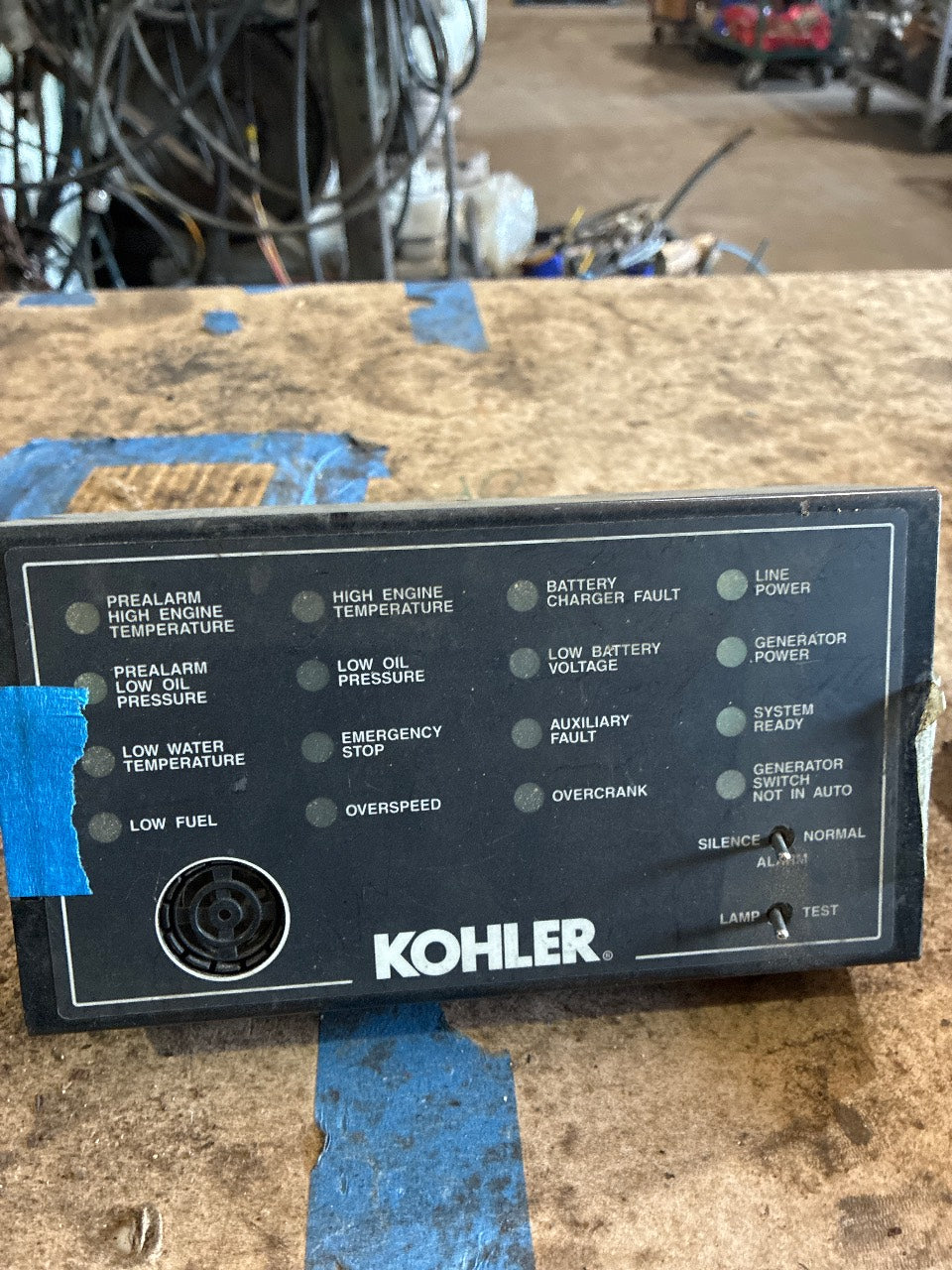 Kohler A-258782 16-Light Remote Annunciator Panel for Generator Set - Used