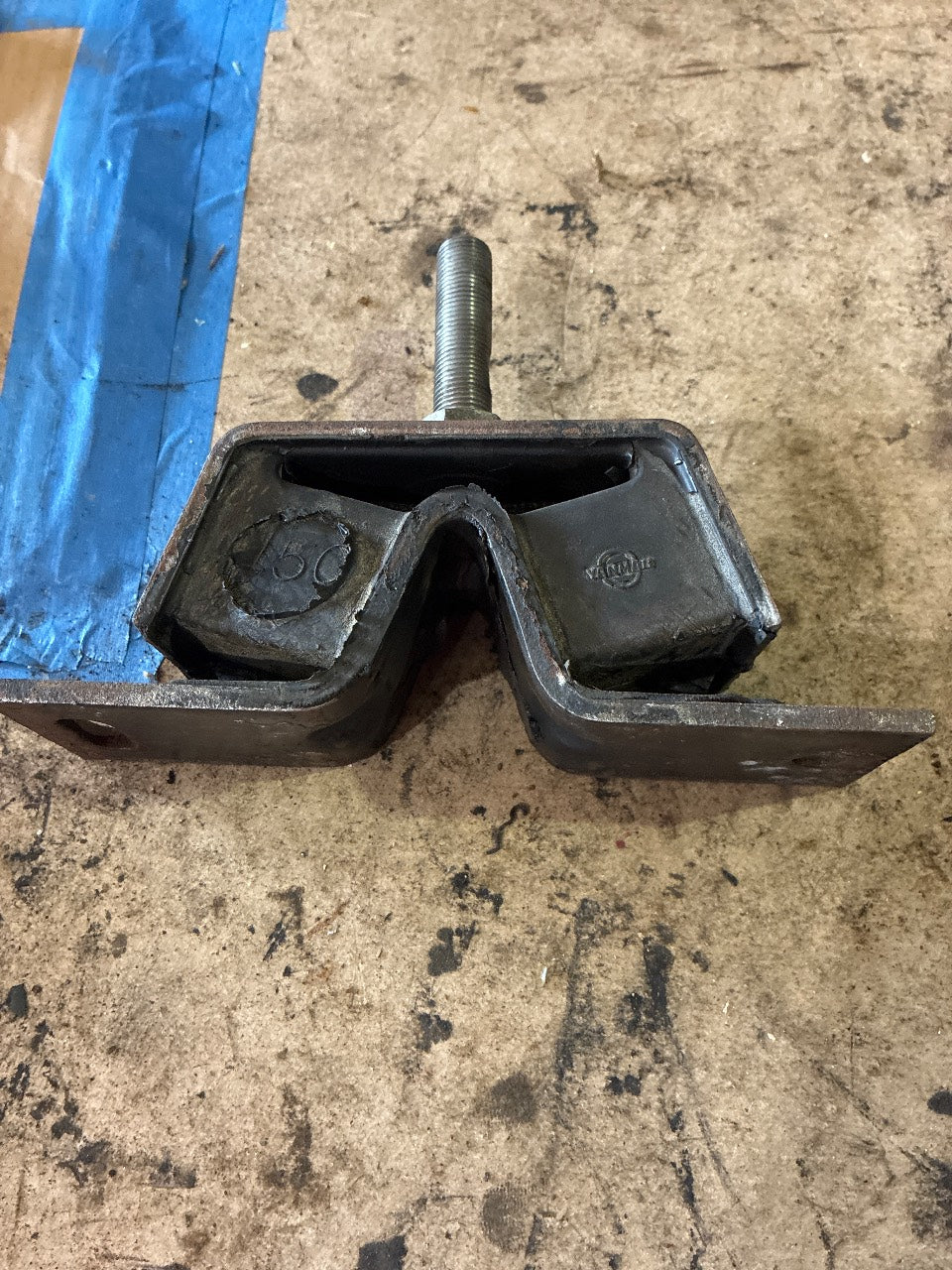 Used Marine Engine Mount Vibration Isolator - 150 lb Rating - Adjustable Stud