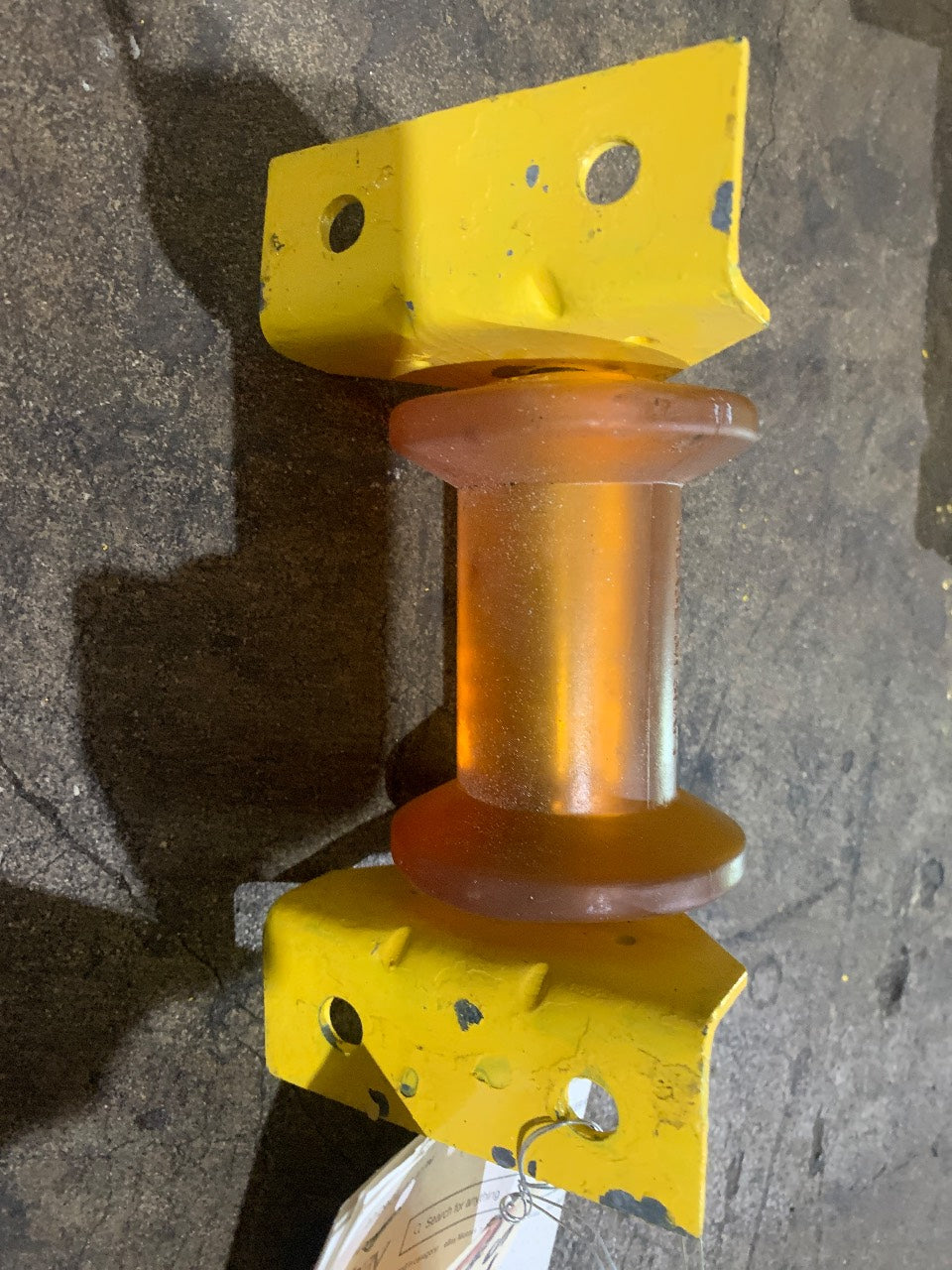 Stoltz RP-4 4" Polyurethane Keel Roller Assembly with Yellow Steel Bracket for Boat Trailer - Used