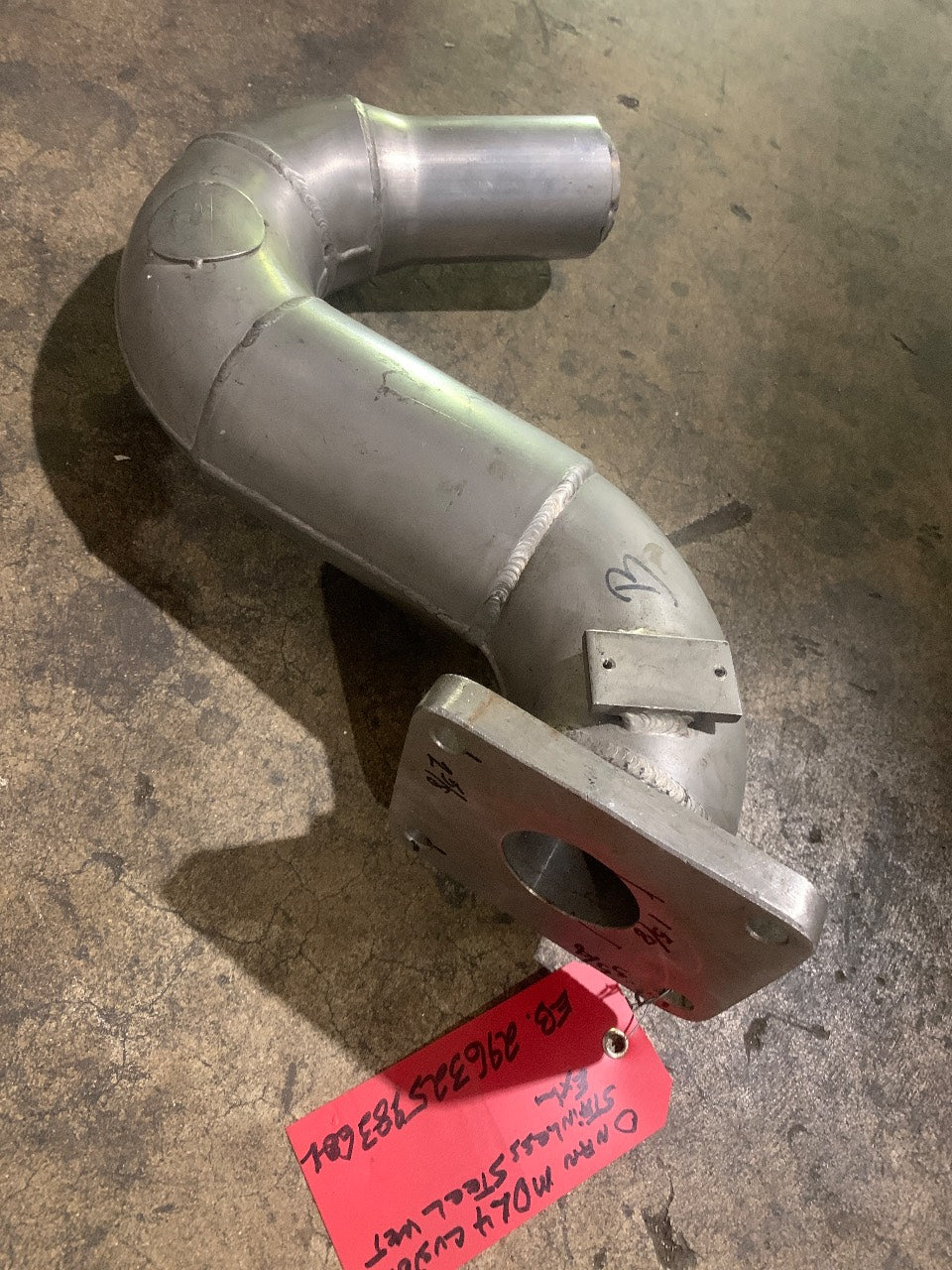 Onan MDL4 Custom Stainless Steel Wet Exhaust Elbow / Riser - Used