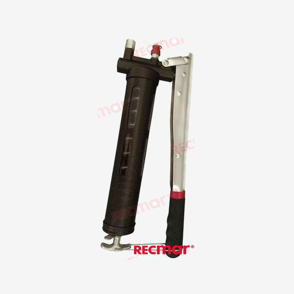 RECT30201 Recmar Grease Gun with Plastic Viewer – 600cc Marine Engine Tool