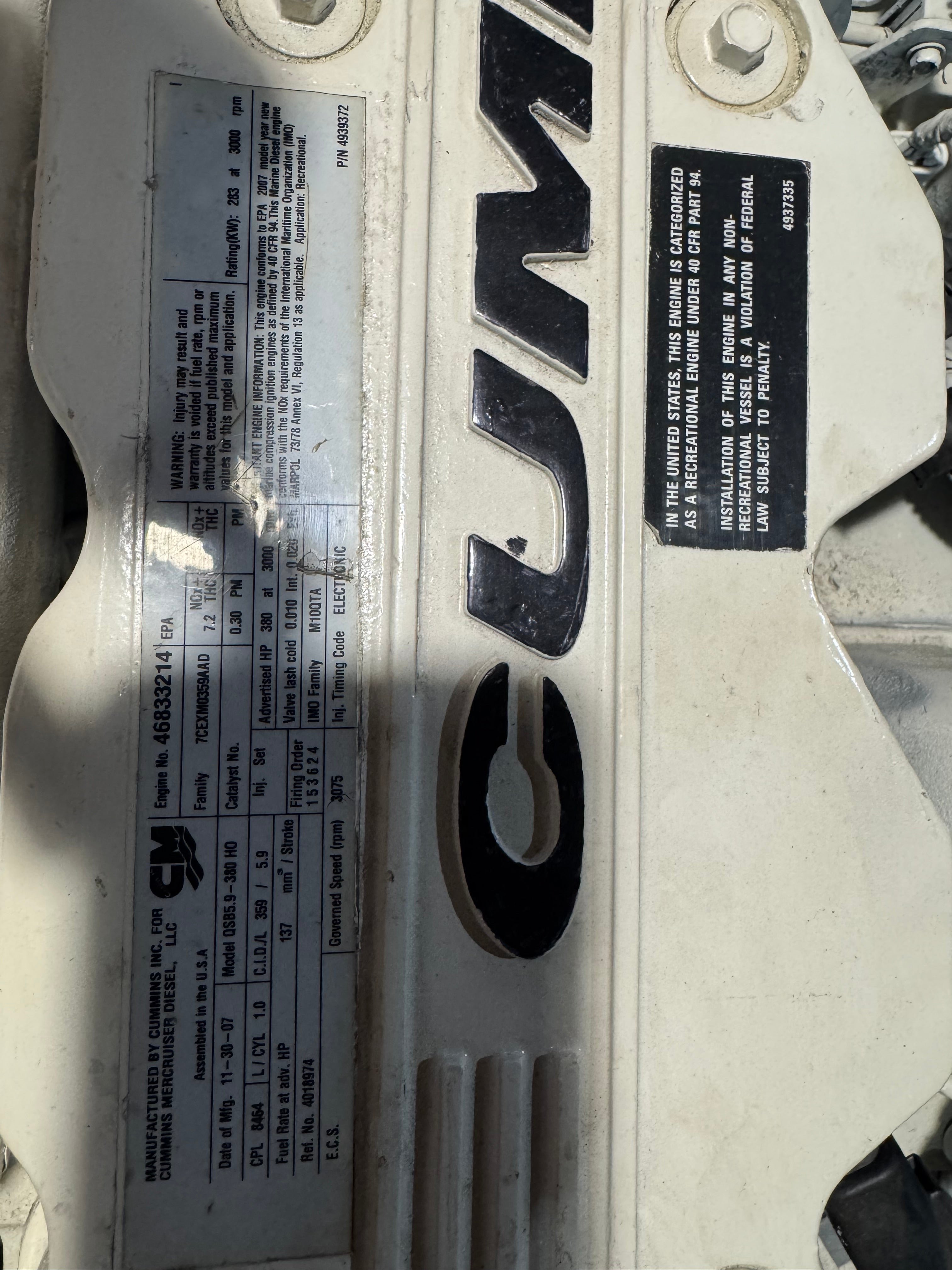 Cummins Marine 5.9 380Hp Zero Hour Rebuild