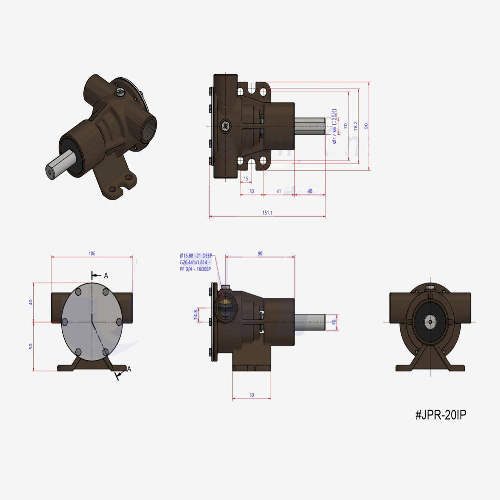 JPR-20IP JMP Marine MASE Generator Pump – Johnson 10-24571-01 Replacement