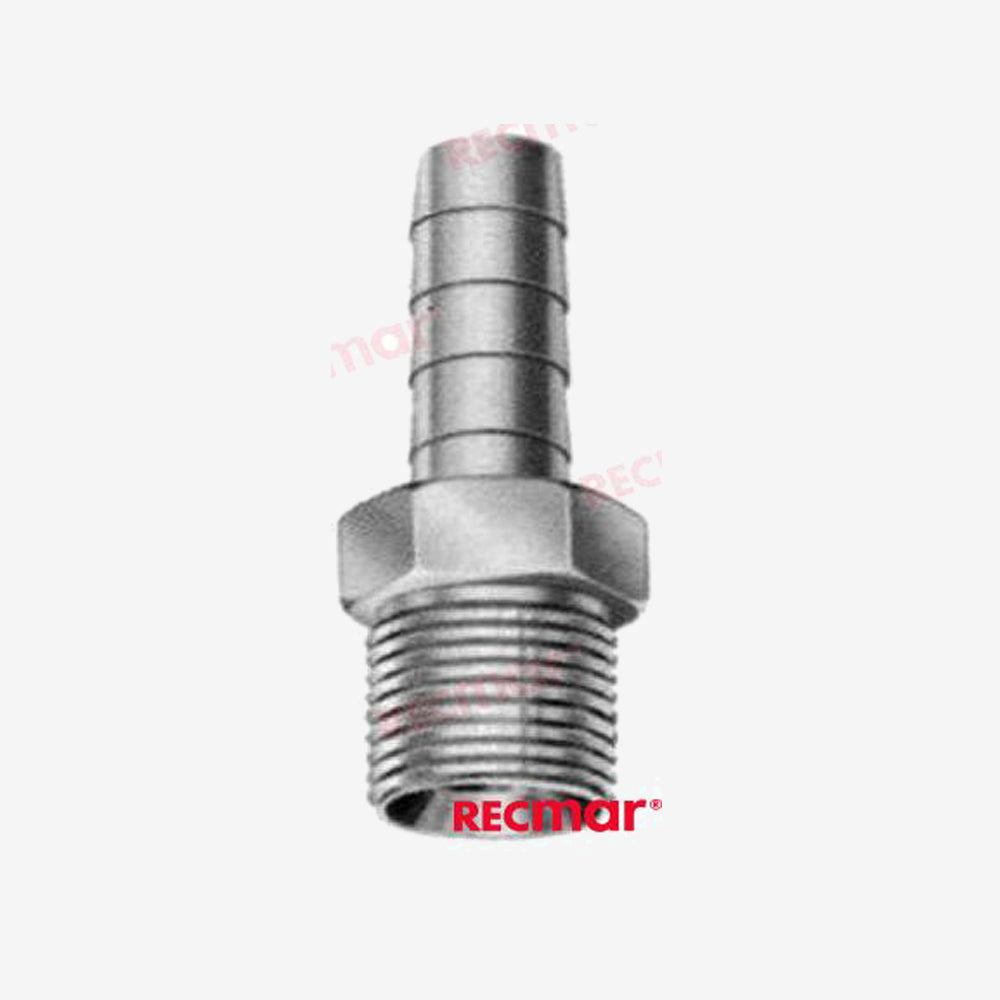Recmar Male Hose Barb REC22-00842 – 1/4 NPT Thread x 1/4 Tube