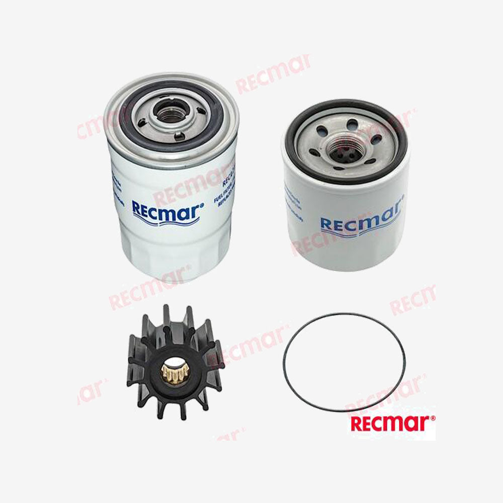 YANMAR Maintenance Kit RECSKJH40001G – For 3JH40 Engine with Filters, Impeller & Gasket by Recmar