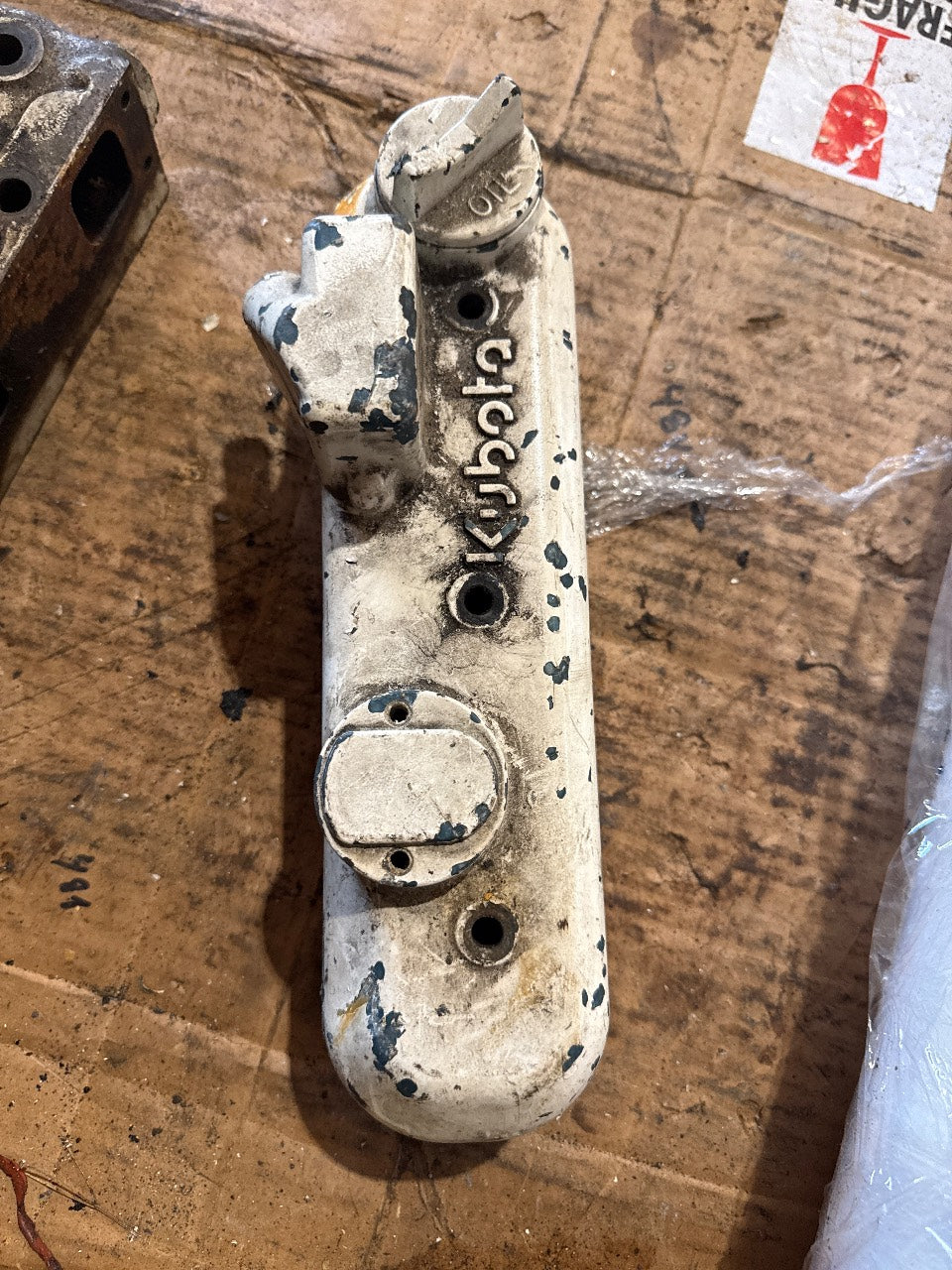 Kubota Valve / Rocker Cover with Oil Fill Cap and Breather - Used