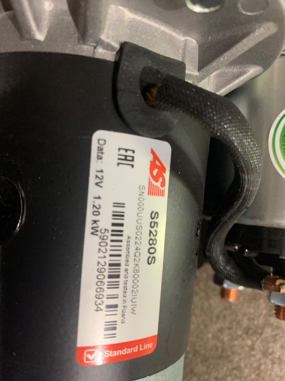 AS-PL S5280S 12V 1.2kW Gear Reduction Starter Motor - New
