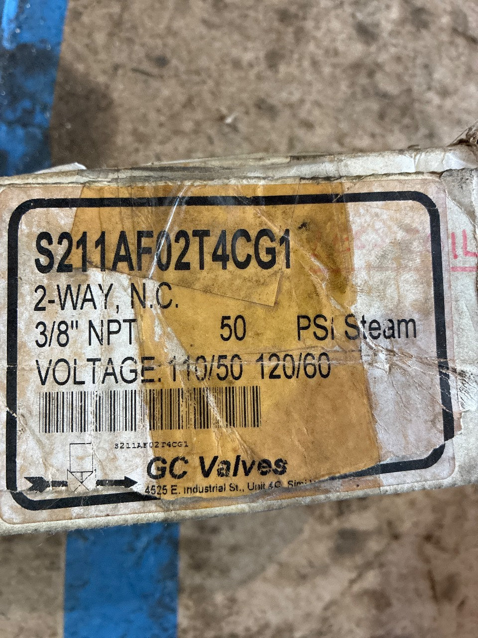 GC Valves S211AF02T4CG1 2-Way N.C. 3/8" NPT Solenoid Valve 50 PSI Steam 110/120V - New