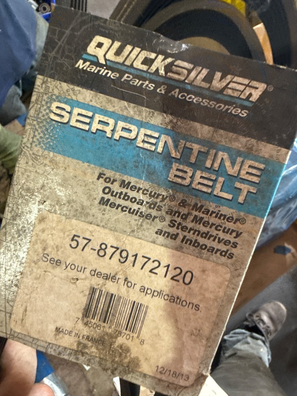 Quicksilver 57-879172120 Serpentine Belt 8PK1810 for Mercury MerCruiser Sterndrive/Inboard - New