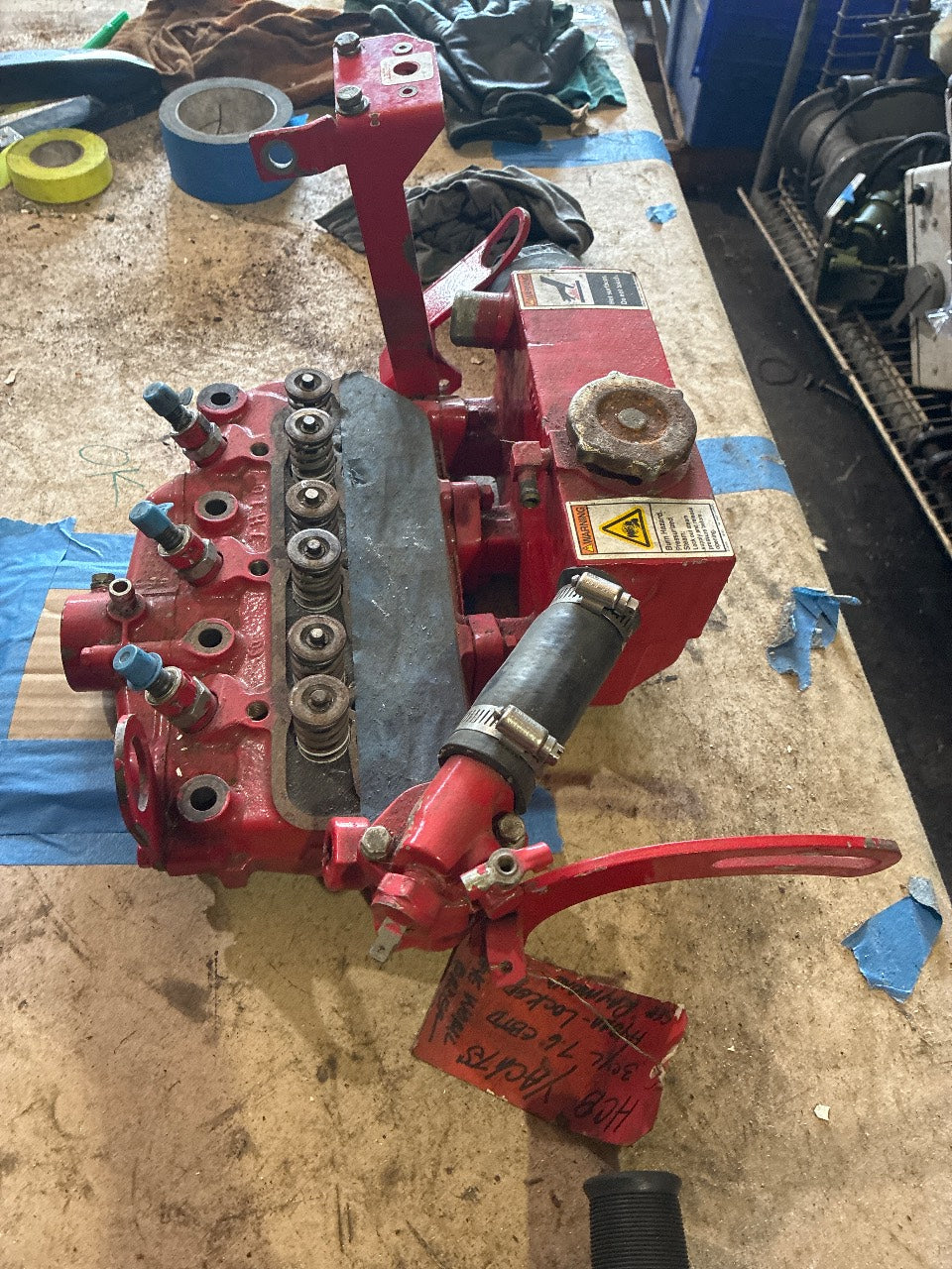 Westerbeke 3-Cylinder Cylinder Head Assembly with Heat Exchanger & Manifold - Used