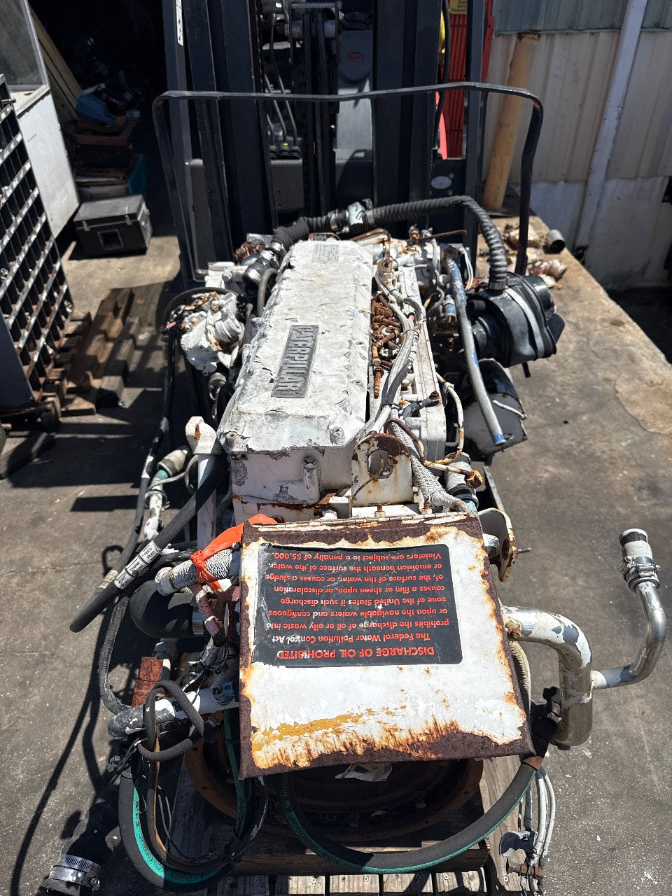 Caterpillar 3126 420 HP Marine Diesel Engine Arr. 122-0083 S/N 8NM04161 - Used
