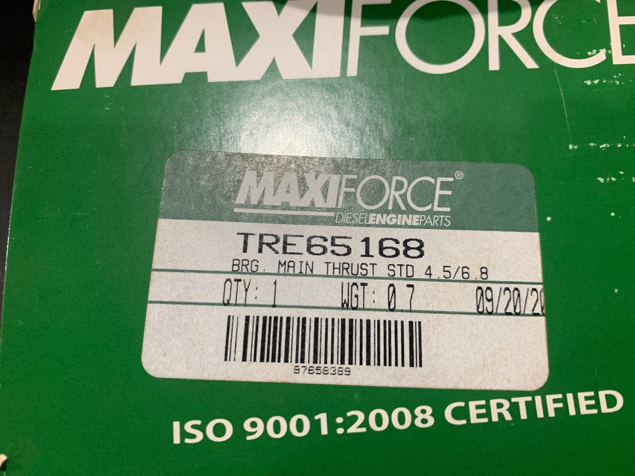 Maxiforce TRE65168 Main Thrust Bearing STD for John Deere 4.5L / 6.8L PowerTech Engines - New