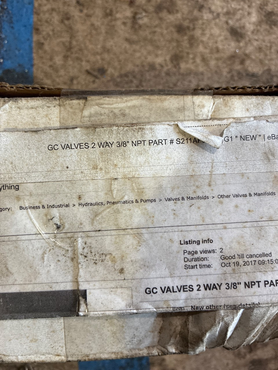 GC Valves S211AF02T4CG1 2-Way N.C. 3/8" NPT Solenoid Valve 50 PSI Steam 110/120V - New