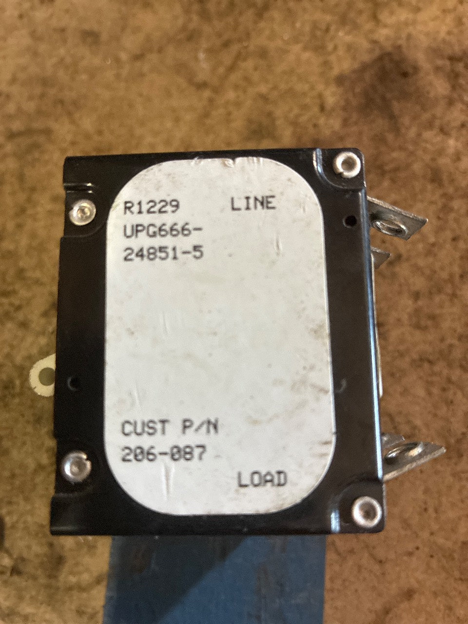 Airpax UPG666-24851-5 3-Pole 30A 250V Magnetic Circuit Breaker (Cust P/N 206-087) - Used